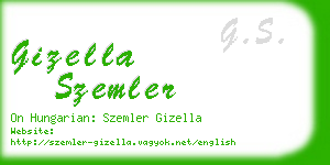 gizella szemler business card